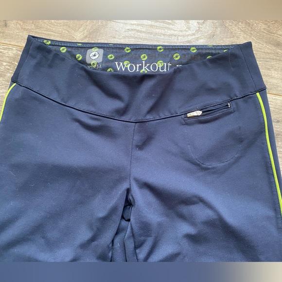 Aerie vintage 2000s flared/wide leg workout yoga pants w/ zipper pocket size med - Picture 3 of 10